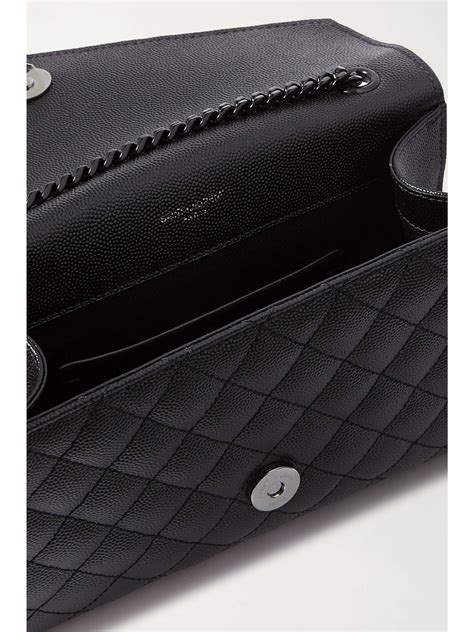 SAINT LAURENT Envelope small quilted textured